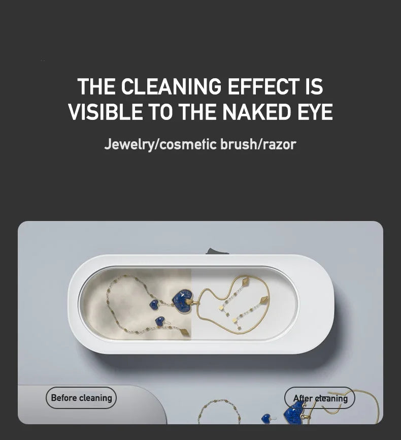 Ultrasonic Cleaner for Jewelry, Glasses, Watches & Makeup Brushes