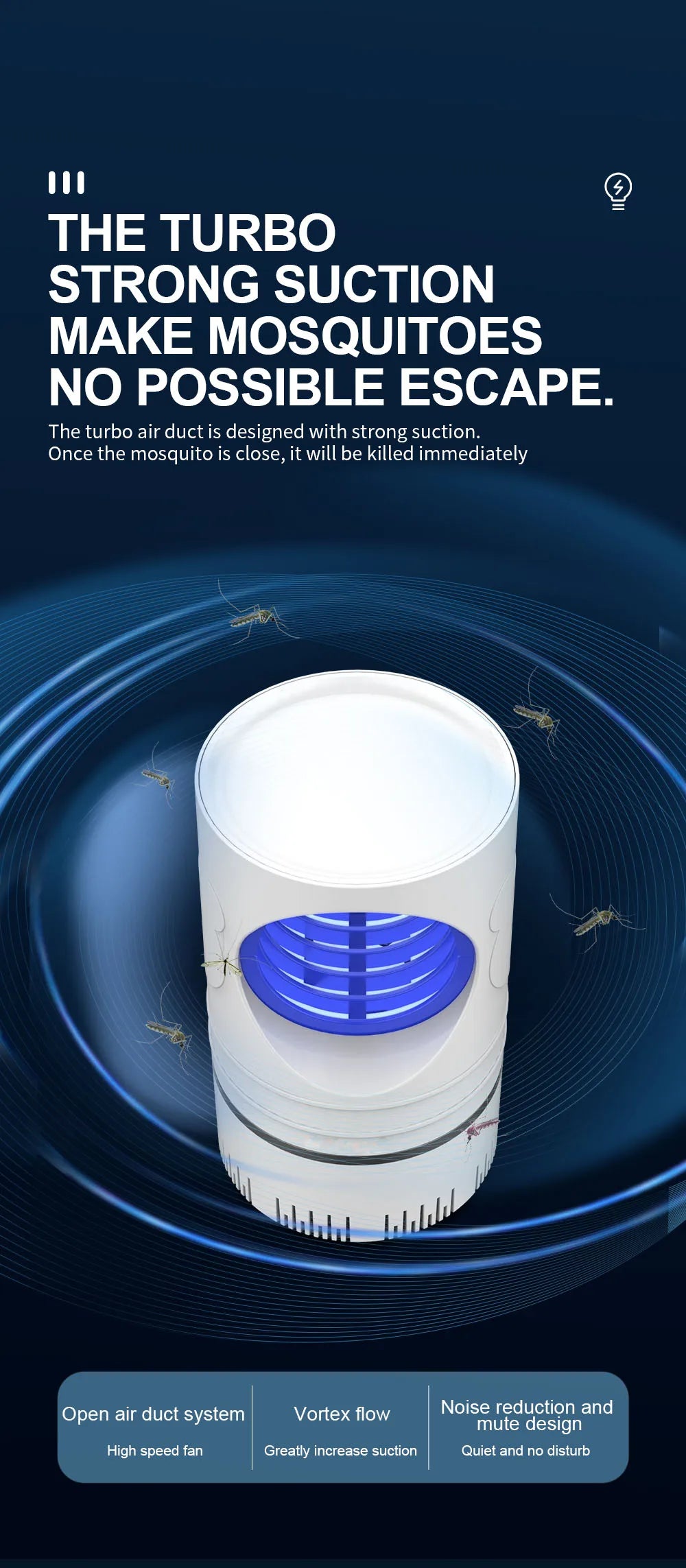 USB Electric Mosquito Killer Lamp with LED Light