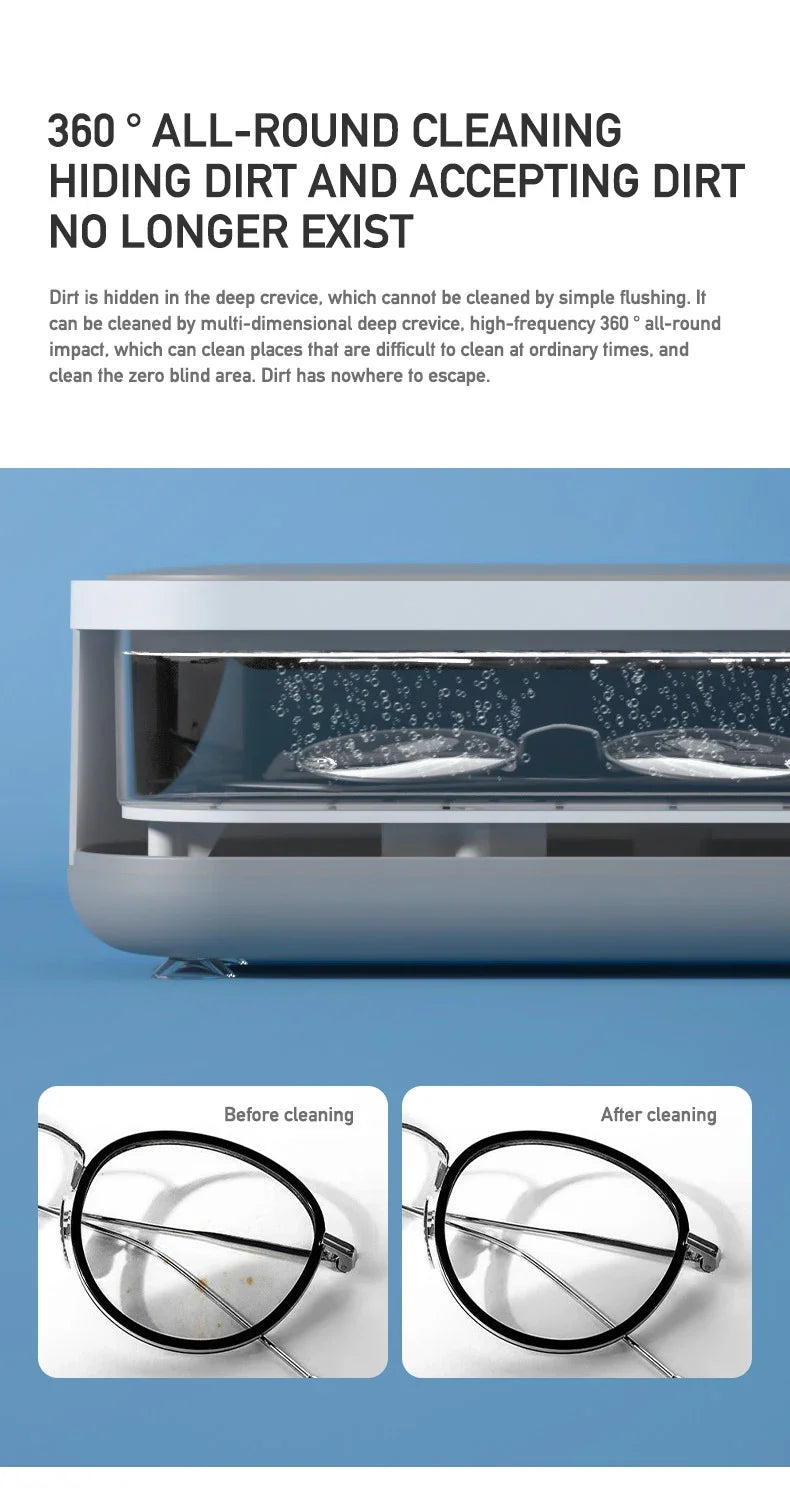 Ultrasonic Cleaner for Jewelry, Glasses, Watches & Makeup Brushes