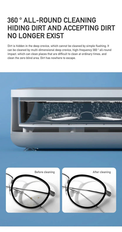 Ultrasonic Cleaner for Jewelry, Glasses, Watches & Makeup Brushes