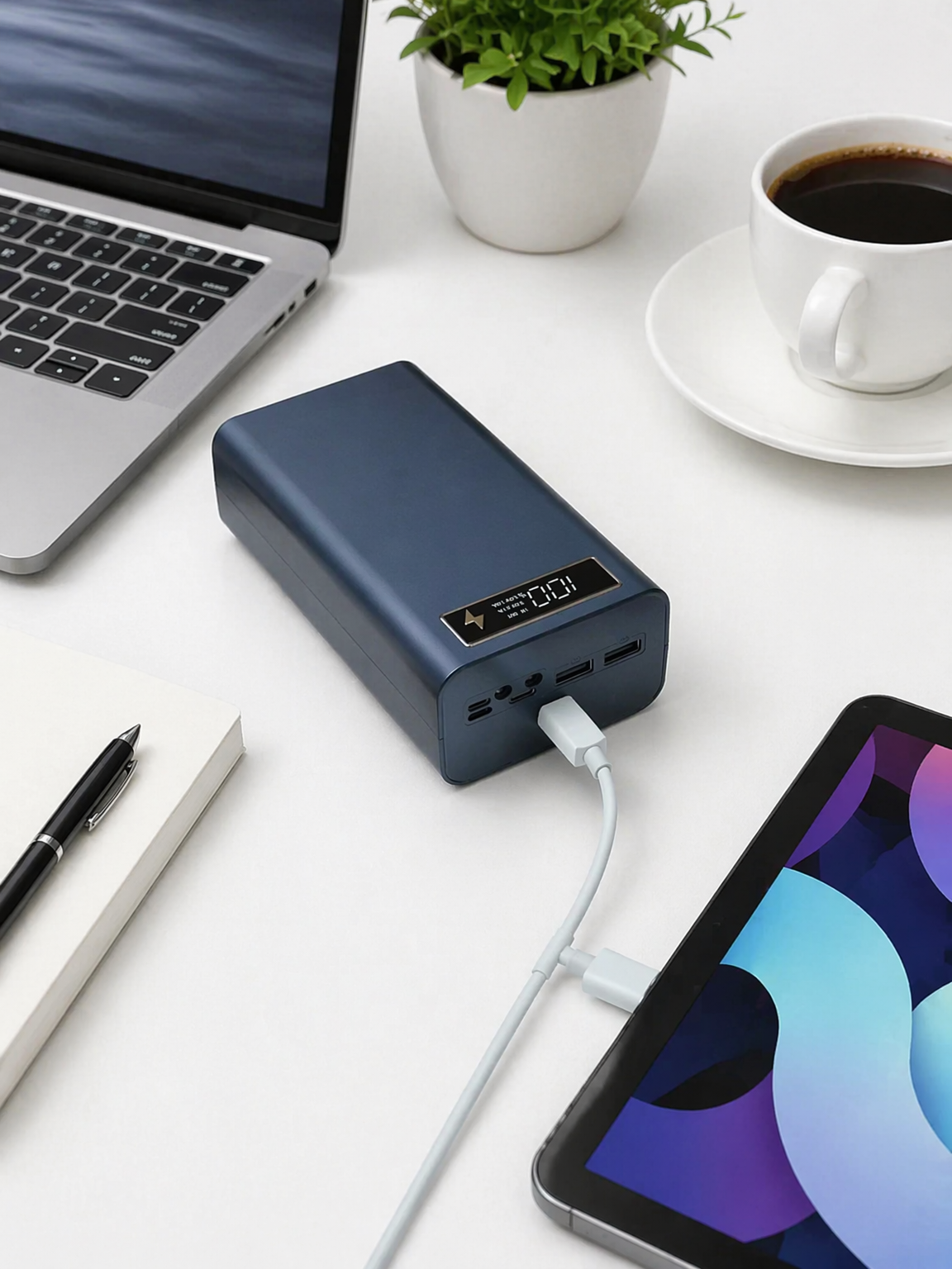 T21 18650 Battery Storage Case with Power Bank & Flashlight